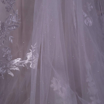 Sparkling veil shiny veil wedding veil Sparkling wedding veil white moonshine veil cathedral shiny veil sparkly lace veil