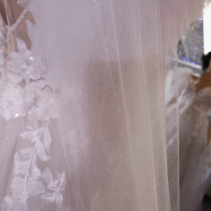 Sparkling veil shiny veil wedding veil Sparkling wedding veil white moonshine veil cathedral shiny veil sparkly lace veil
