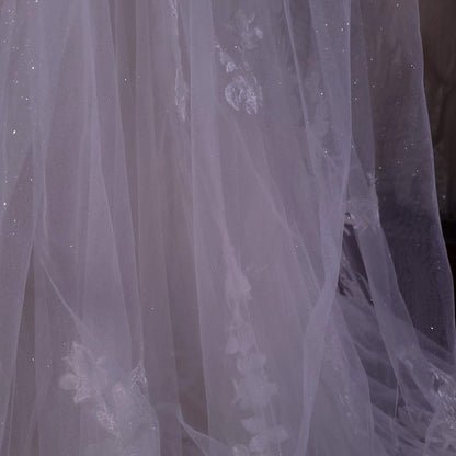 Sparkling veil shiny veil wedding veil Sparkling wedding veil white moonshine veil cathedral shiny veil sparkly lace veil