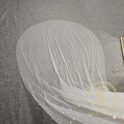 Pearl veil cathedral pearl wedding veil with pearls veil ivory pearl veil
