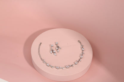 Luxury Bridal Necklace Set floral wedding necklace bridal jewelry set high quality wedding jewelry