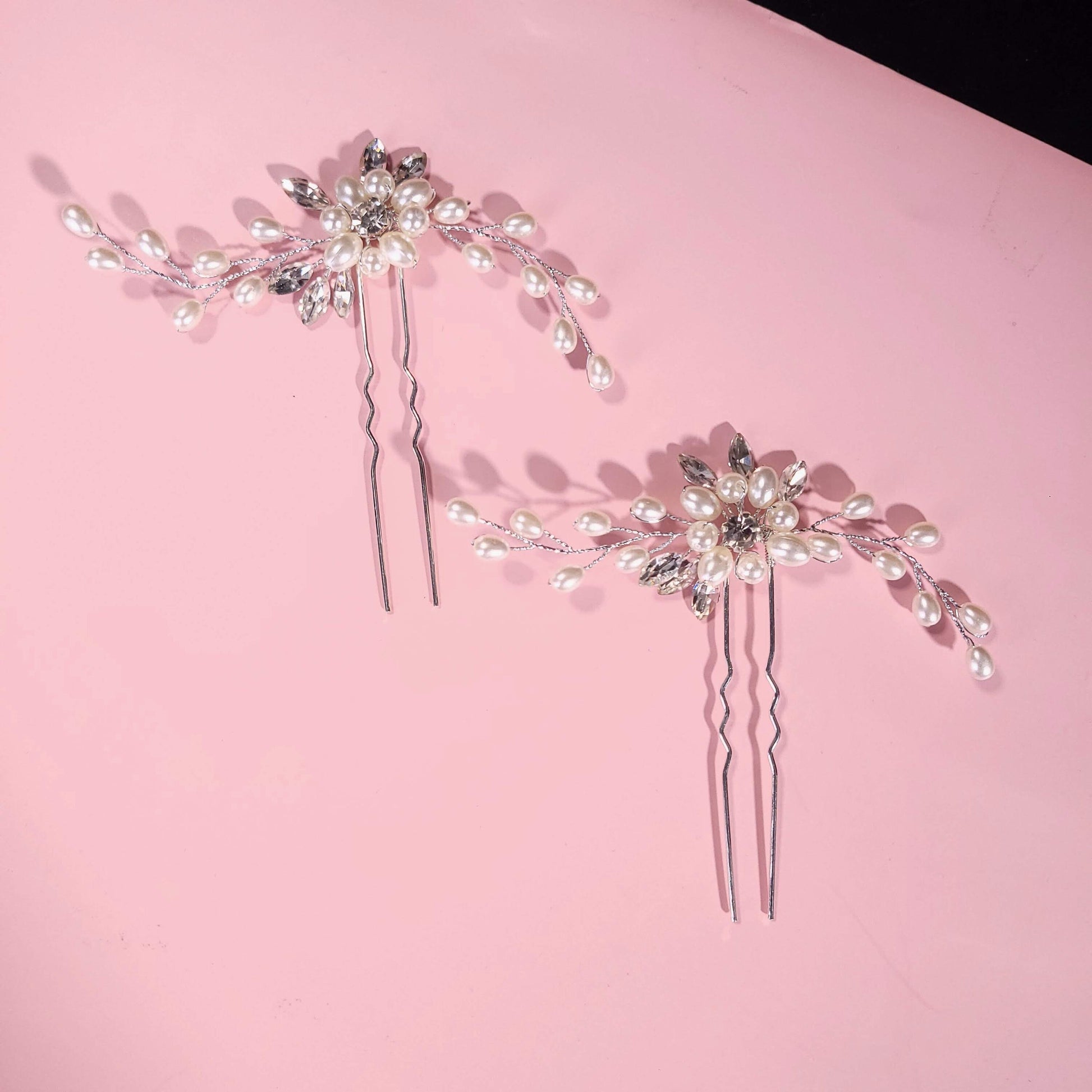 Wedding pin Pearl hair pin floral Bridesmaid hair pins wedding hair pin pearl wedding hair accessories, wedding hair pins, wedding hairpiece