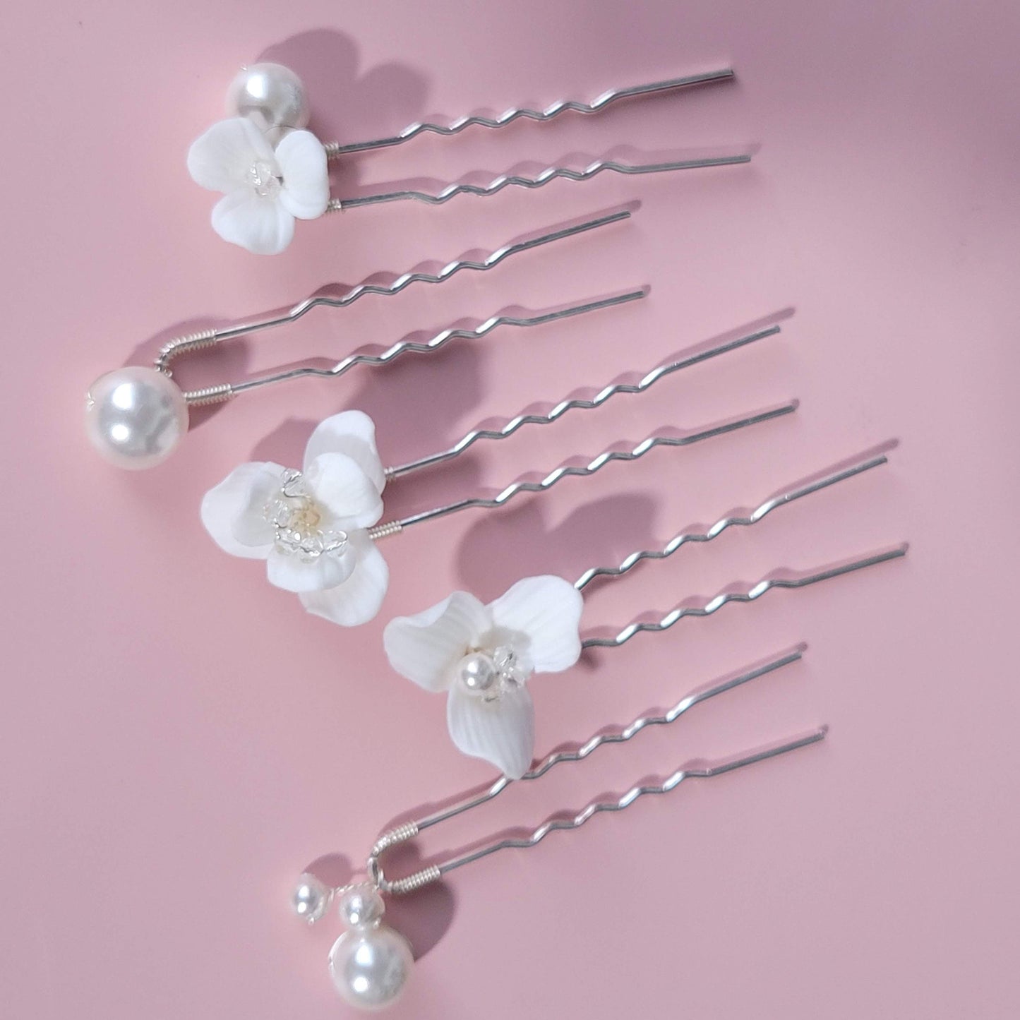 Bridal hairpin wedding pin,floral pins, pearl hairpins,bridesmaid hairpins,wedding hair accessories,bridesmaids gift,gold hairpins