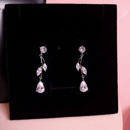 Simple bridal Necklace Set wedding jewelry wedding necklace floral wedding necklace minimalist necklace set vine jewelry