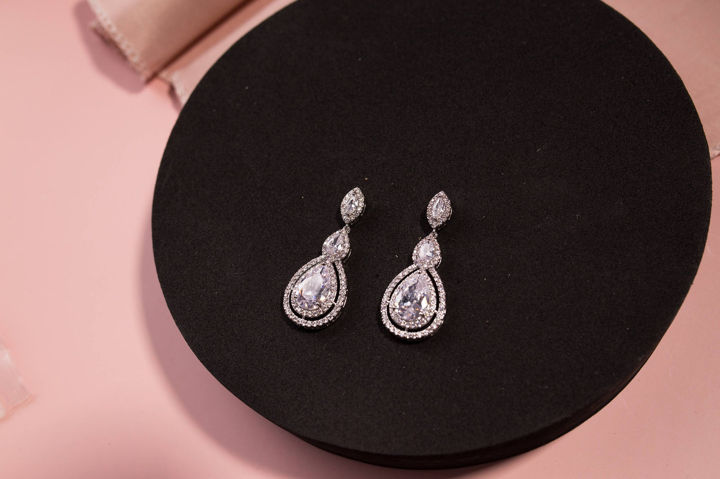 Wedding Earrings Diamond Wedding Earrings Drop Cubic Zirconia diamond Bride Earrings Wedding Earrings luxury statement earring for bride