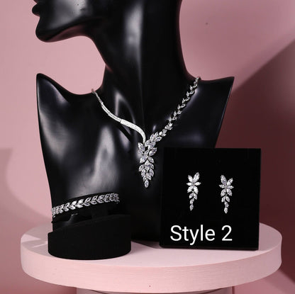 Bridal jewelry set sparkly wedding necklace wedding necklace set