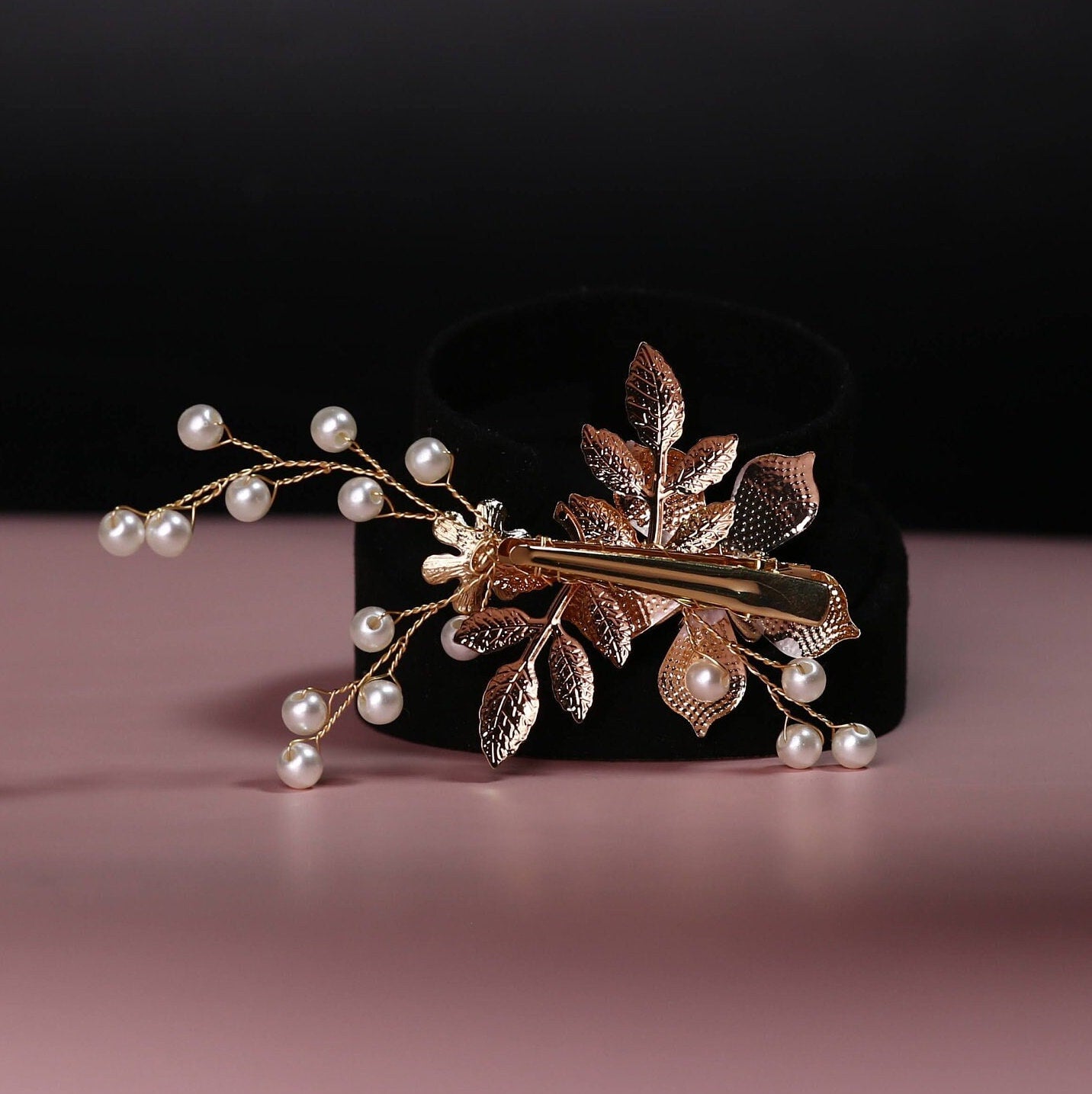 Bridal hair comb rose gold wedding hair comb flower comb rose gold, bridesmaids hair comb gift,hair accessories, bridal hair accessories