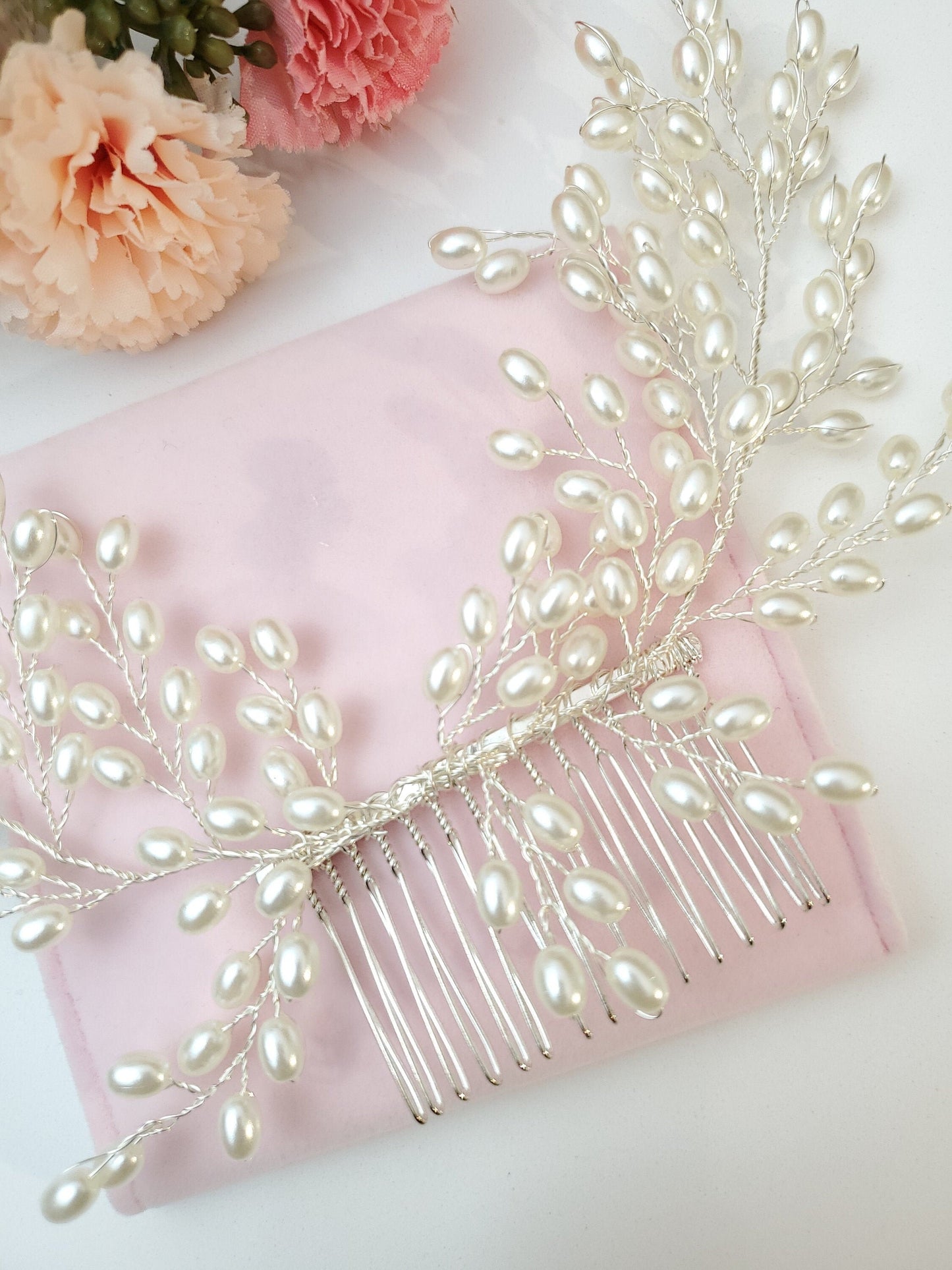 pearl hair comb bridal wedding pearl hair comb wedding hairpiece wedding hair accessories bridal hair accessories