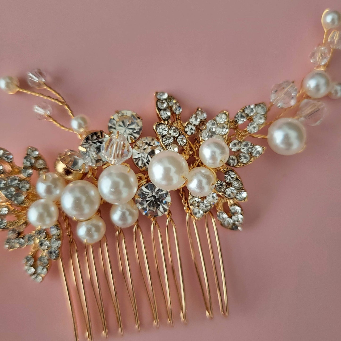 Bridal hair comb silver hair comb wedding hairpiece bridal headpiece small bridal hair accessory