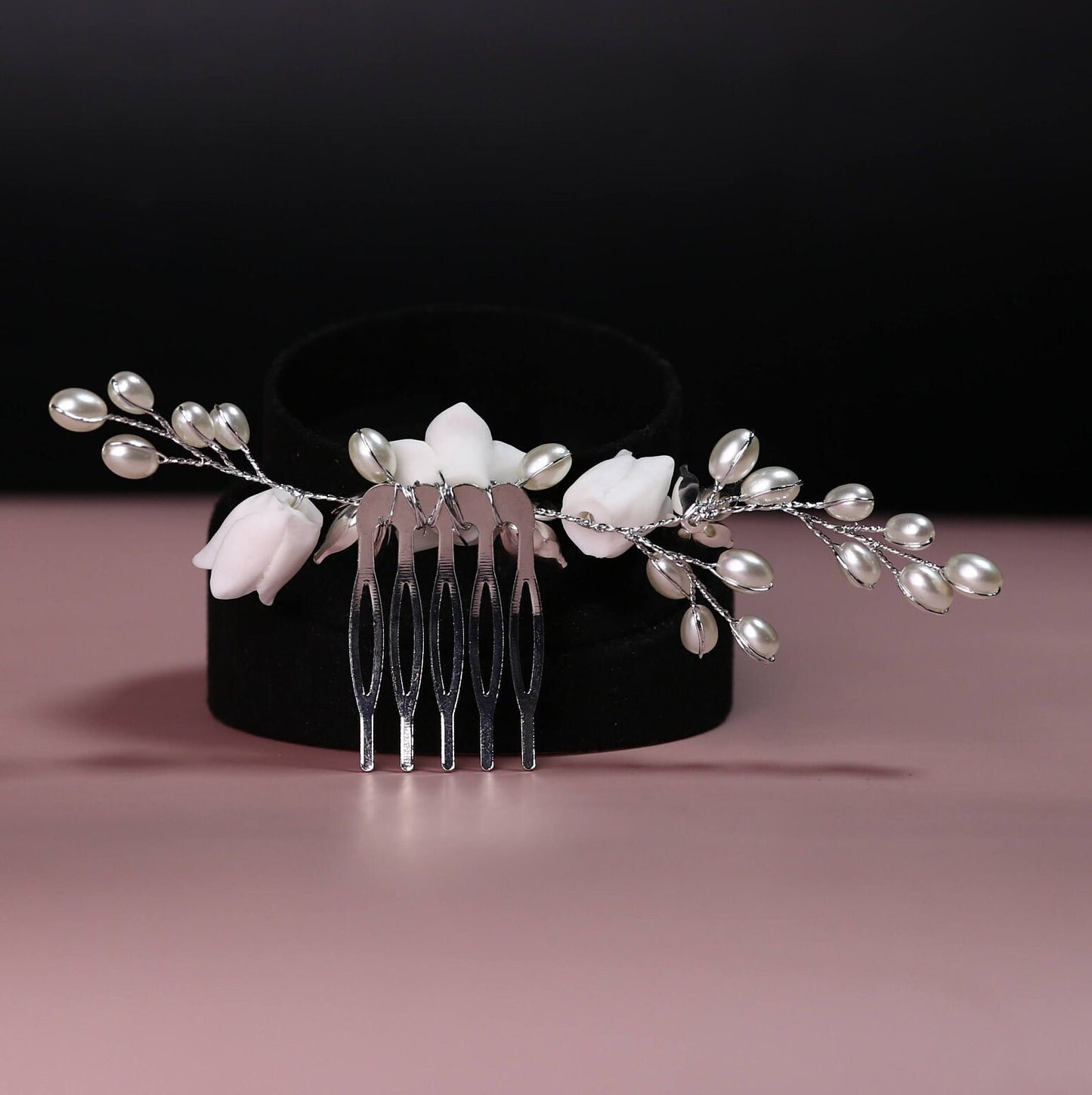 Floral comb small flower comb wedding comb hair accessories bridal hair accessory with flower