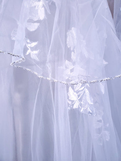 Pearl beaded veil short fingertip veil with beaded pearls gorgeous short veil fingertip veil beaded edged
