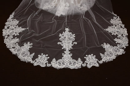 Wedding veil with Comb bridal veil ivory veil cathedral veil soft tulle bridal veil