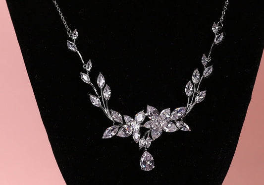 Luxury Bridal Necklace Set floral wedding necklace bridal jewelry set high quality wedding jewelry