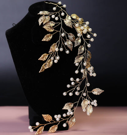 Bridal hair accessories, wedding hair accessories, bridal hair vine rose gold, floral hairpiece