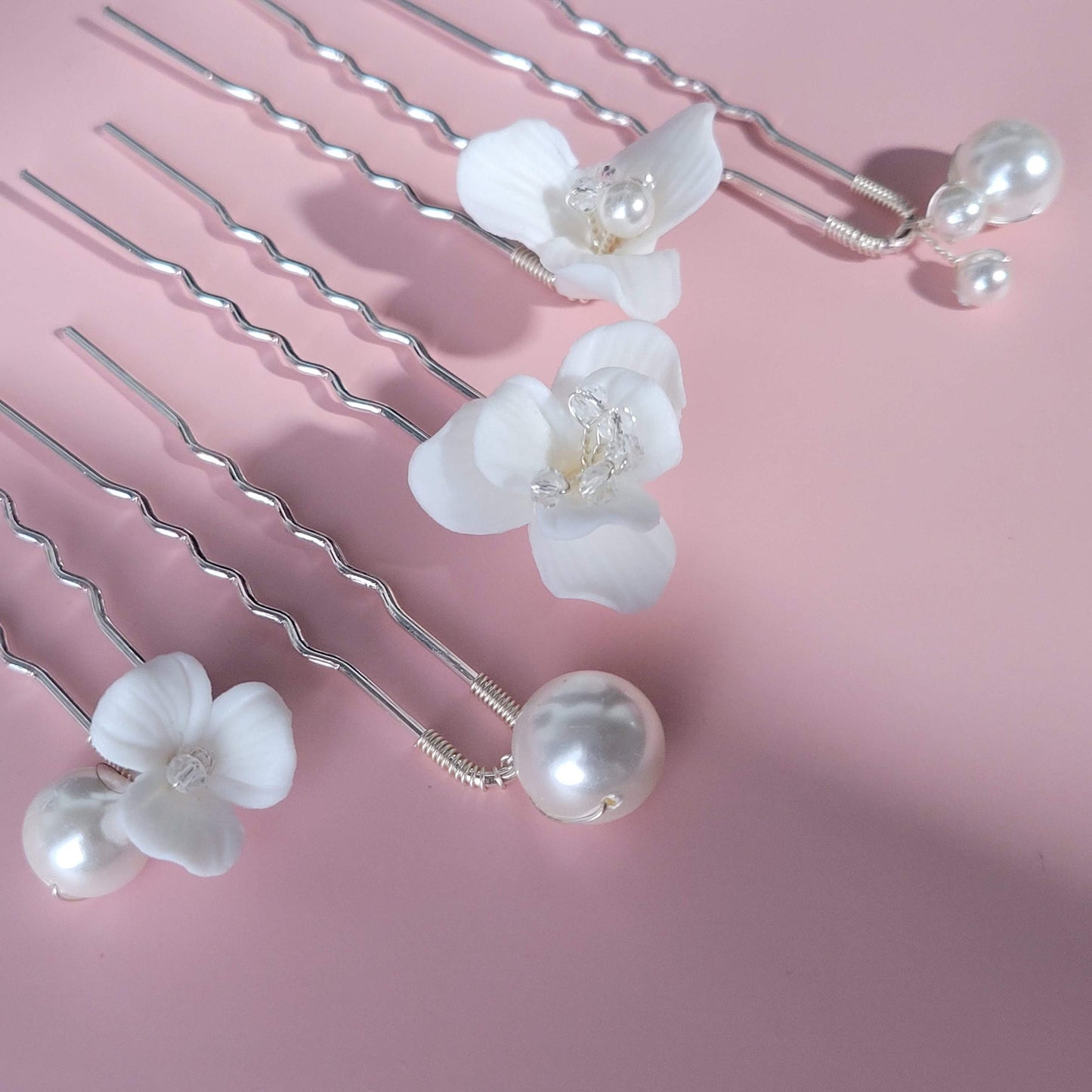 Bridal hairpin wedding pin,floral pins, pearl hairpins,bridesmaid hairpins,wedding hair accessories,bridesmaids gift,gold hairpins