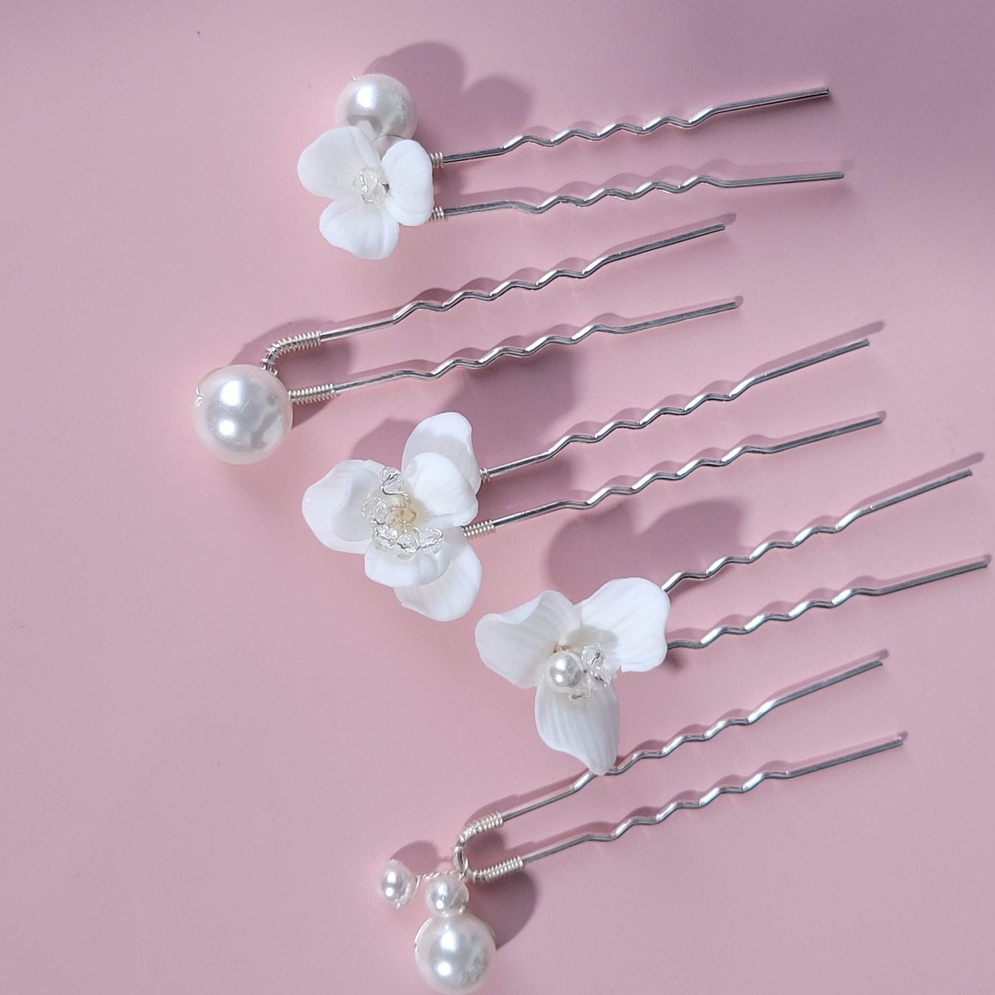 Bridal hairpin wedding pin,floral pins, pearl hairpins,bridesmaid hairpins,wedding hair accessories,bridesmaids gift,gold hairpins