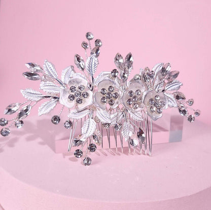 Floral Bridal Hair Comb bridal hair pin Gold Wedding Hair Accessory bridesmaids hairpins gift bridalparty hairpins