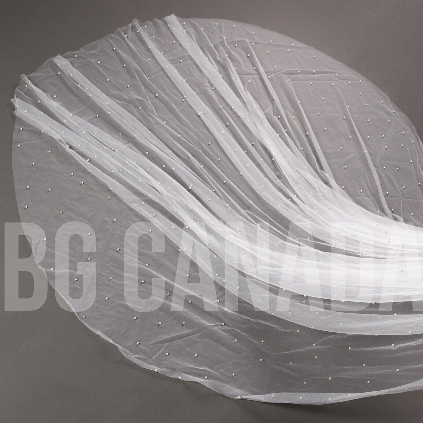 Scattered Pearl Wedding Veil elbow length wedding veil cheCustom Length Bridal Tulle Veil simple pearl veil