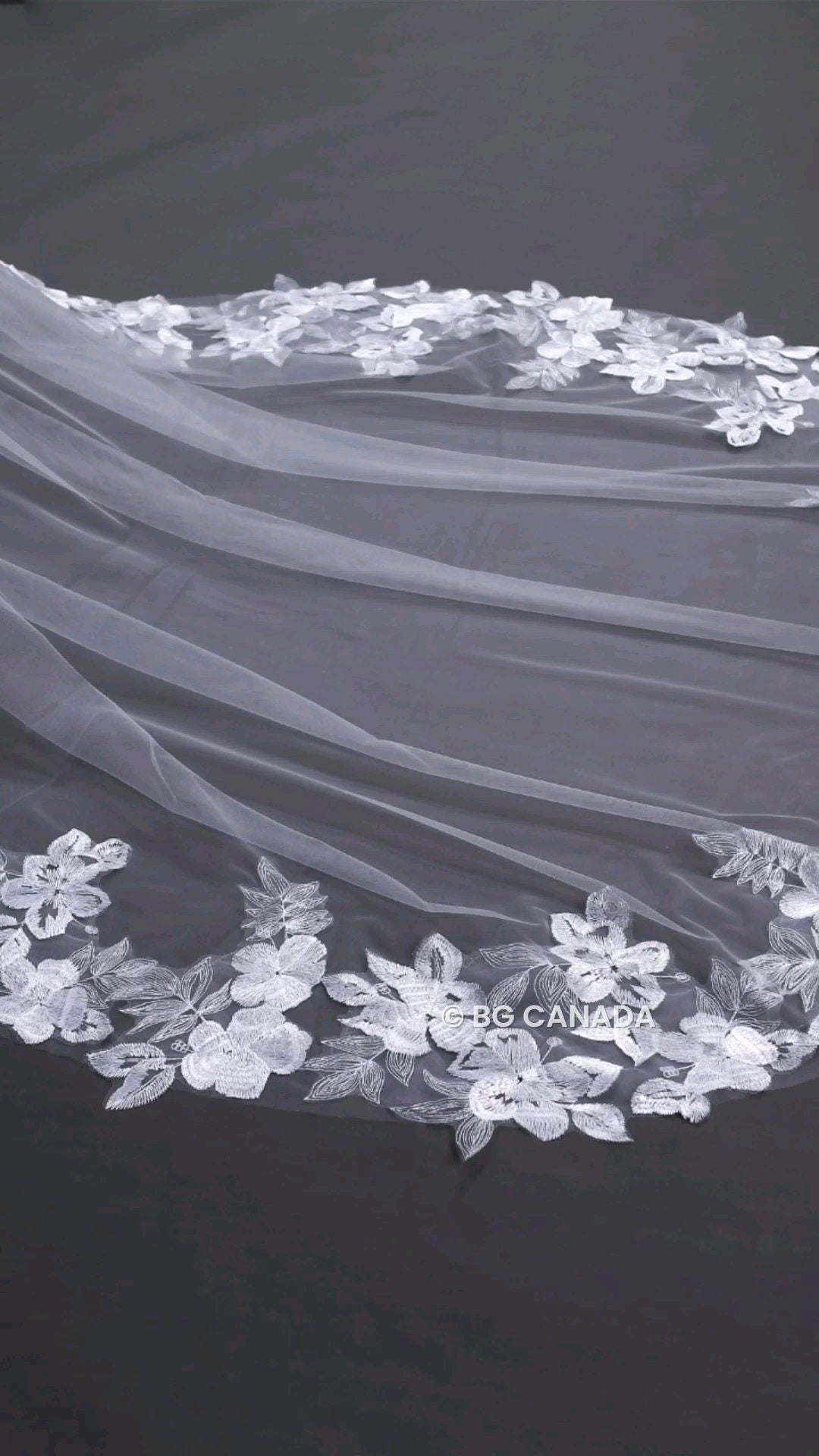 118inch veil floor length wedding veil floral edges veil Floral Lace Bridal Veil 300cm Elegant Wedding Veil