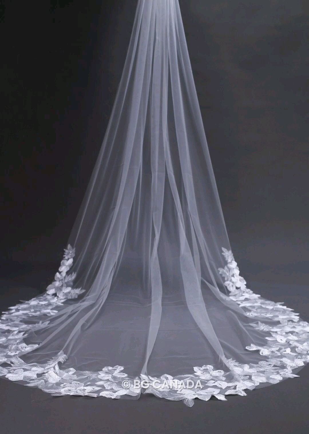 118inch veil floor length wedding veil floral edges veil Floral Lace Bridal Veil 300cm Elegant Wedding Veil