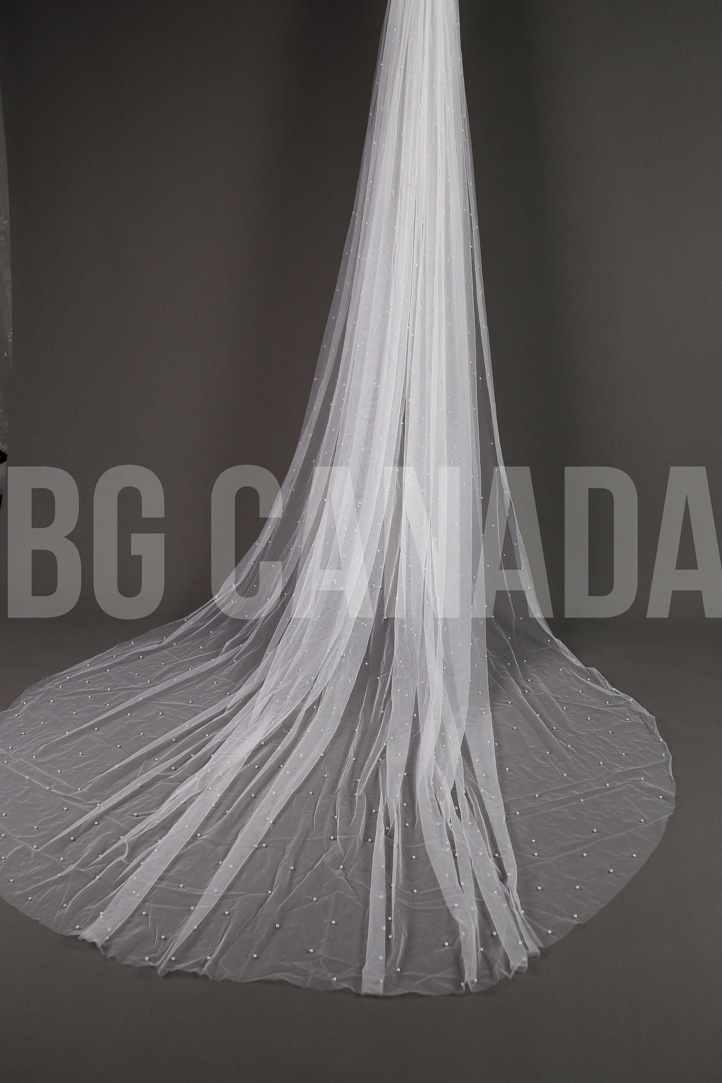 Scattered Pearl Wedding Veil elbow length wedding veil cheCustom Length Bridal Tulle Veil simple pearl veil