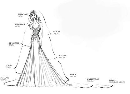 Cathedral Wedding Veil: Pearl & Crystal Edge, Sparkly Bridal Veil