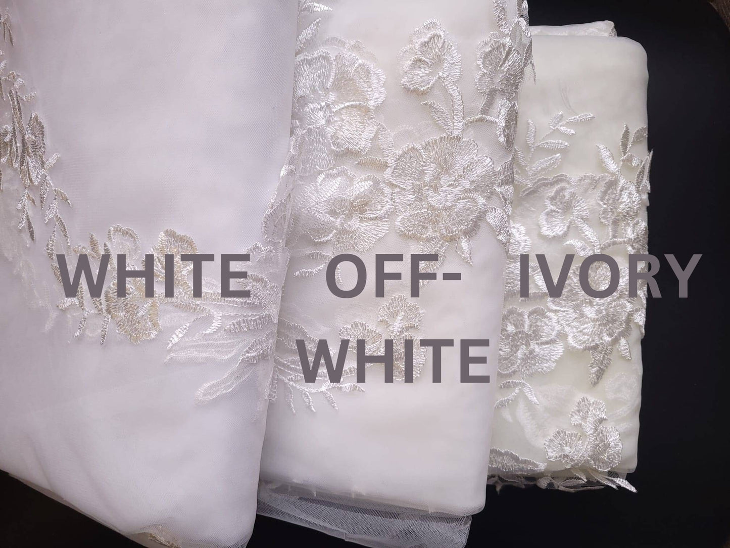 Pearl veil scalloped wedding veil with pearls floral lace cathedral long white ivory