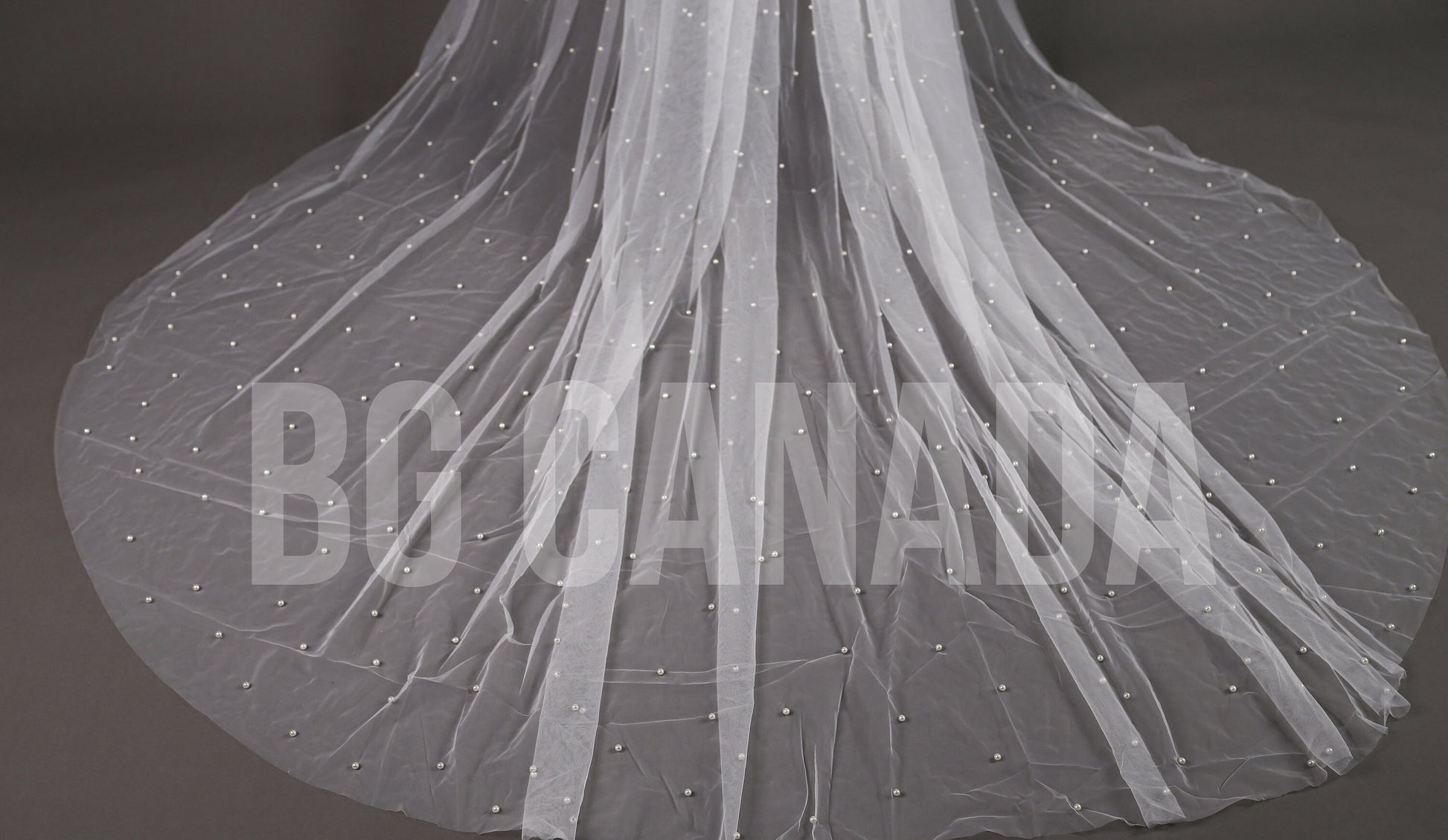 Scattered Pearl Wedding Veil elbow length wedding veil cheCustom Length Bridal Tulle Veil simple pearl veil