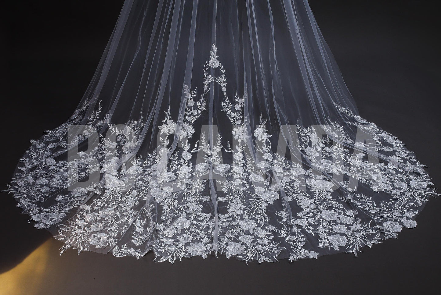 Wild floral veil Floral Lace Veil 3D Embroidery Wedding Veil luxury bridal veil statement veil