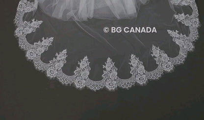 Mantilla Lace Wedding Veil Chantilly Lace Mantilla Veil Fingertip Veil Mantilla Lace Veil Lace Wedding Veil Fingertip Rose Lace eyelash Veil