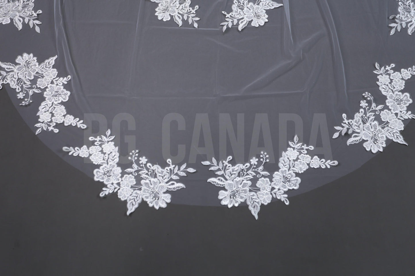 Cathedral Wedding Veil: Long Pearl & Lace Bridal Veil