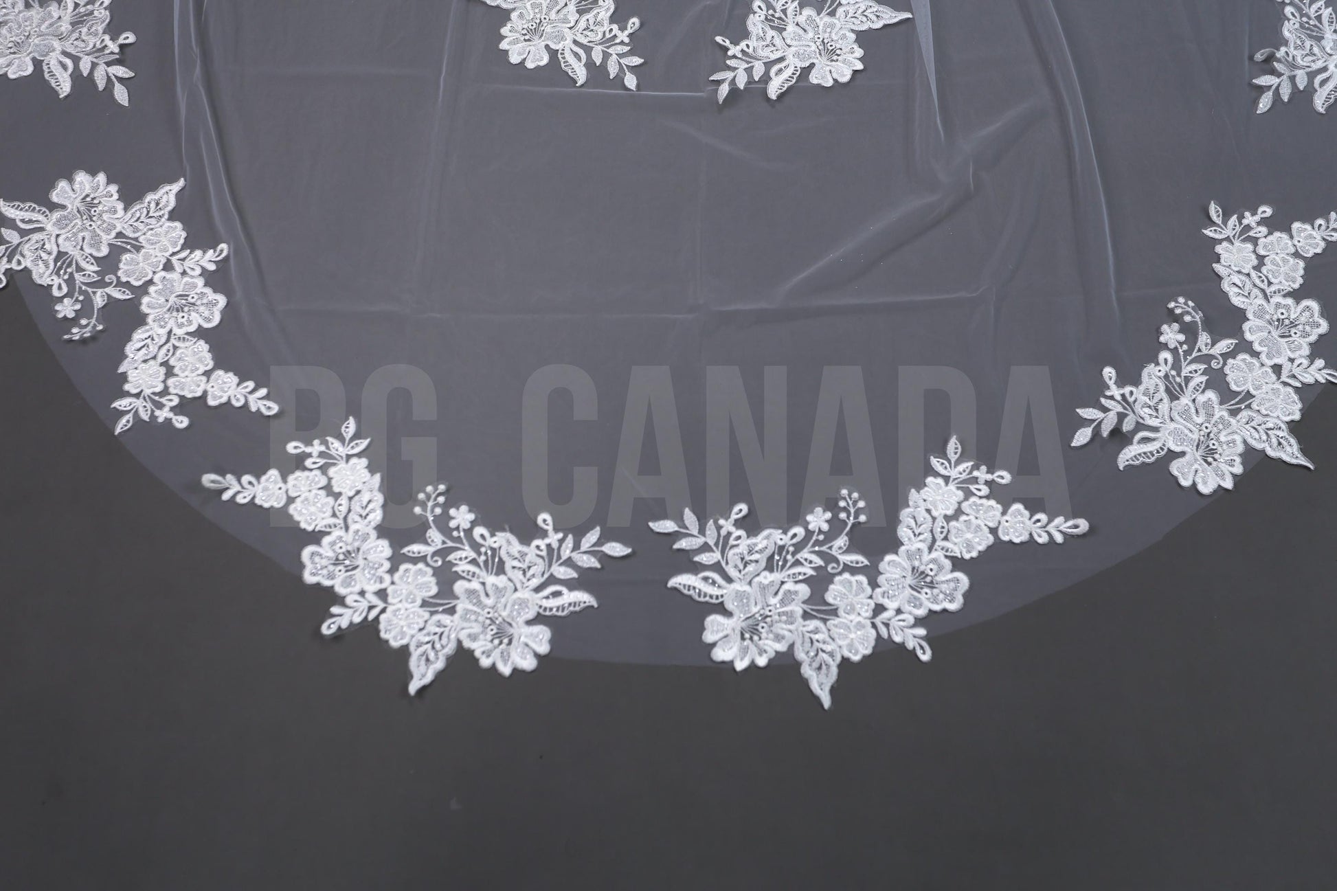 Cathedral Wedding Veil: Long Pearl & Lace Bridal Veil