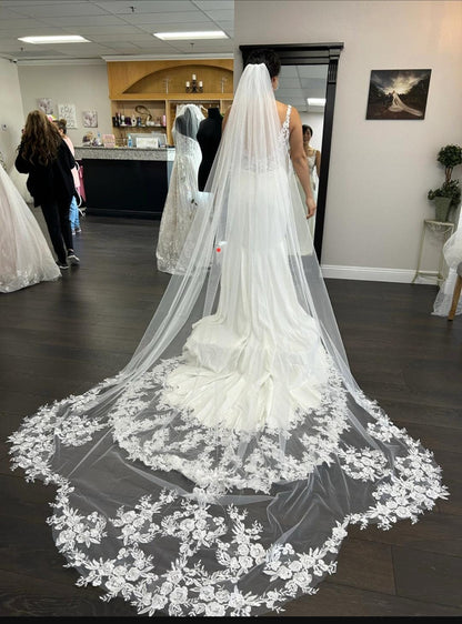 veil upgrades length lace floor personalization