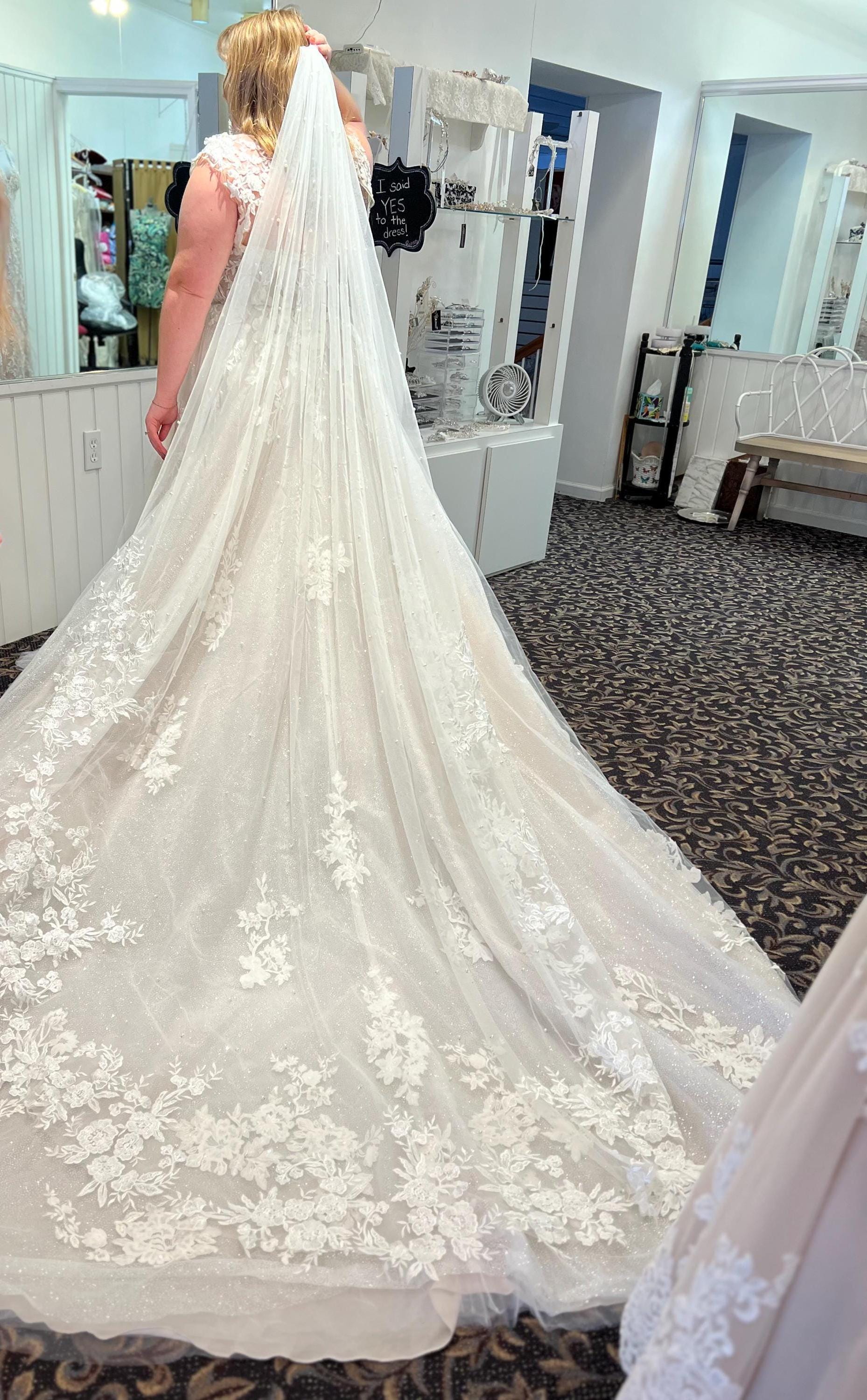 veil upgrades length lace floor personalization