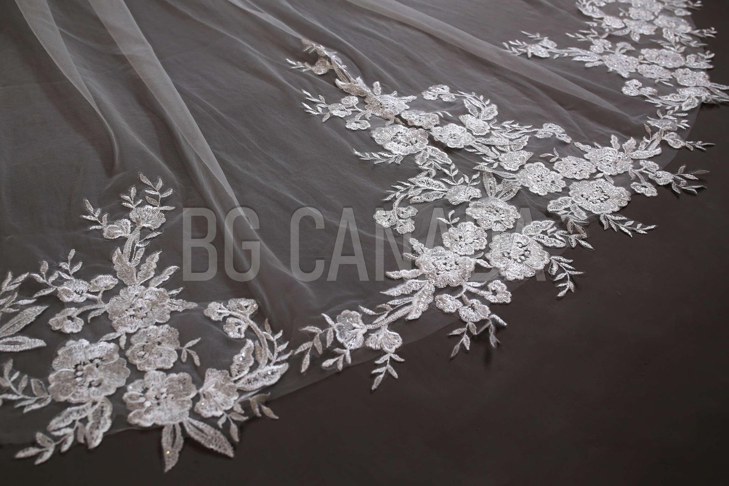 Veil Cathedral Veil Wedding Veil Lace veil lace edged floral veil cathedral length bridal veil tulle