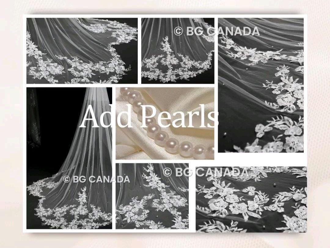 veil upgrades length lace floor personalization