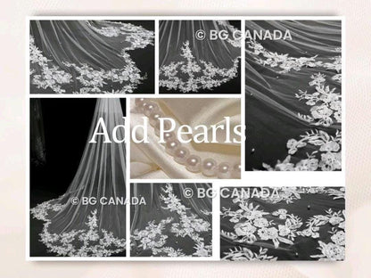 veil upgrades length lace floor personalization