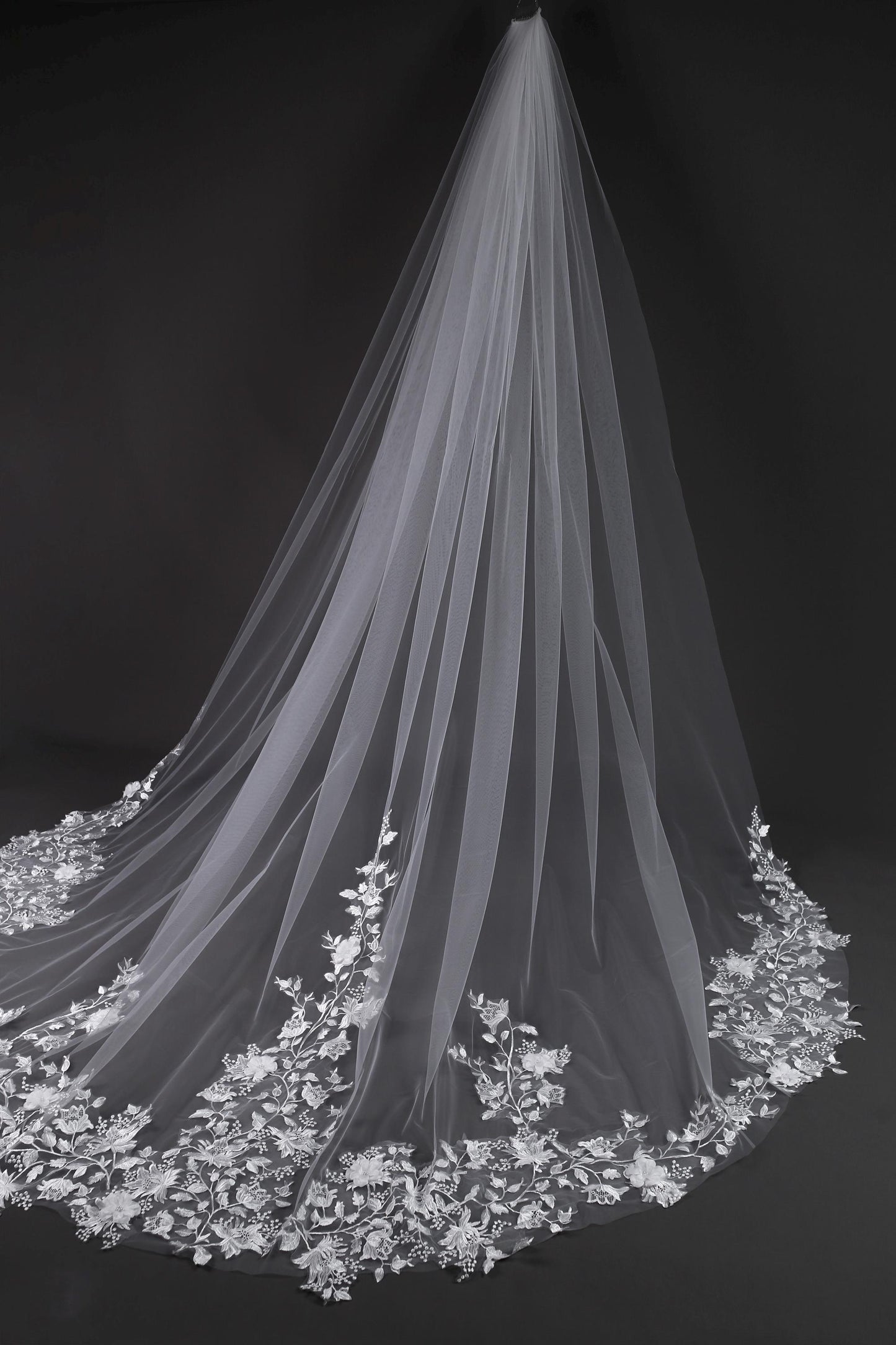 3d floral veil flower veil cathedral veil