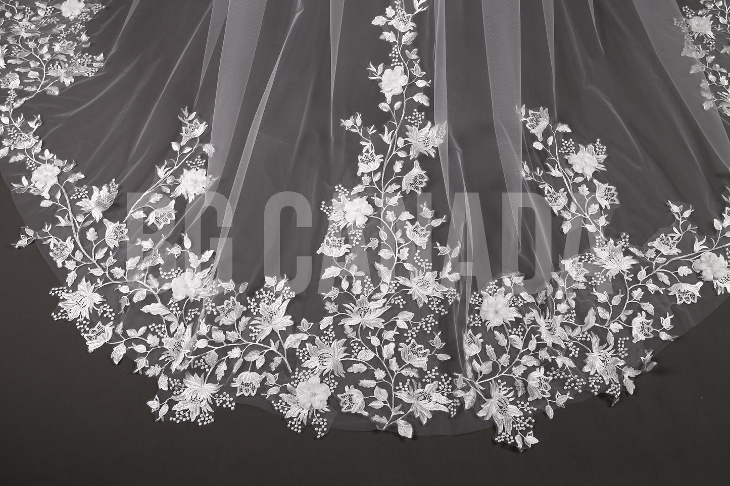 3d floral veil flower veil cathedral veil