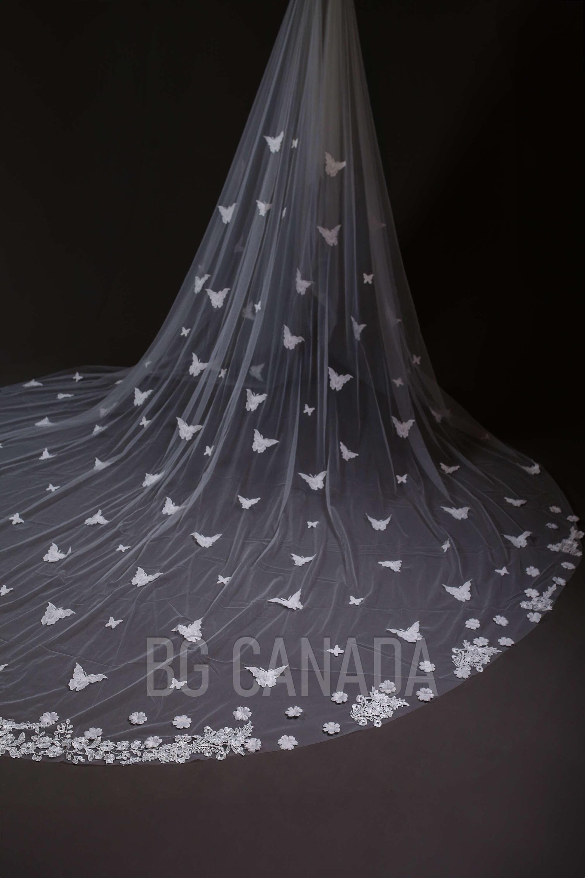 Butterfly veil 3d butterfly veil 2 tier veil with blusher