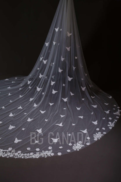Butterfly veil 3d butterfly veil 2 tier veil with blusher