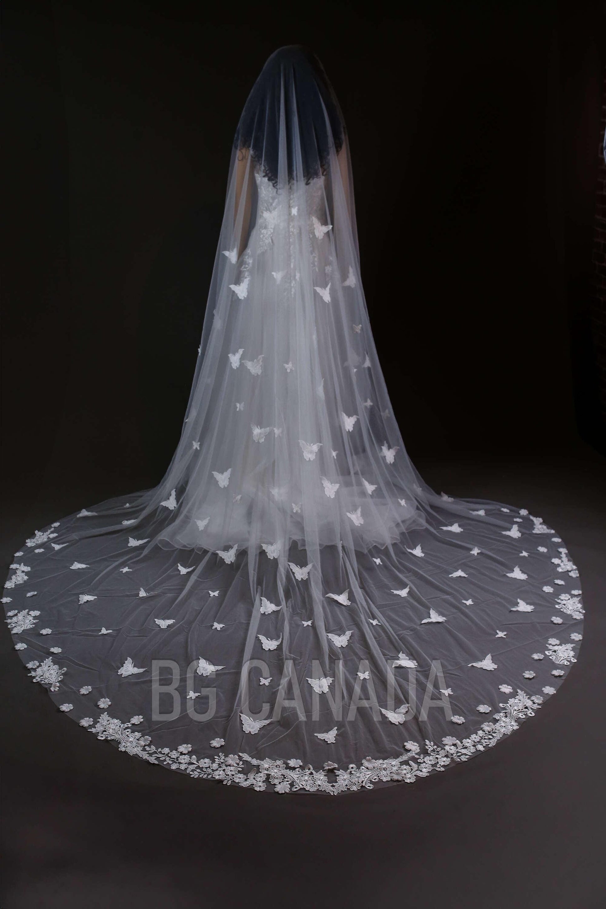Butterfly veil 3d butterfly veil 2 tier veil with blusher