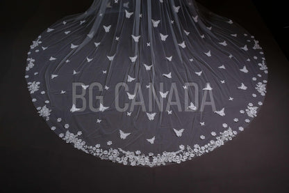 Butterfly veil 3d butterfly veil 2 tier veil with blusher