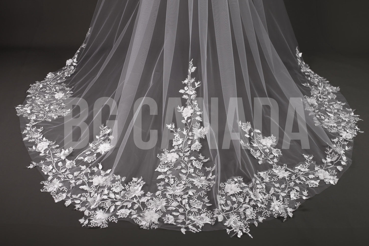 3d floral veil flower veil cathedral veil