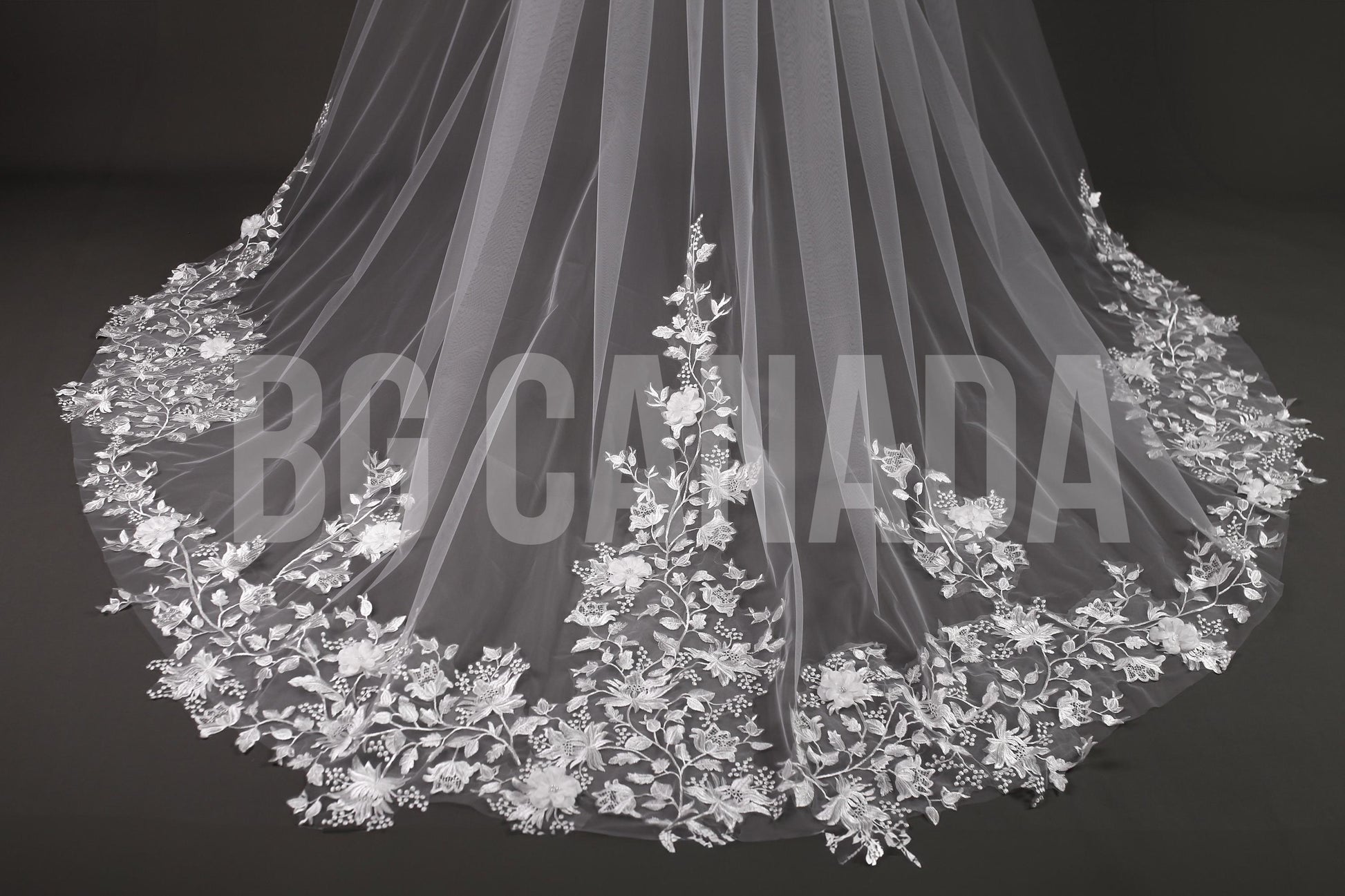 3d floral veil flower veil cathedral veil