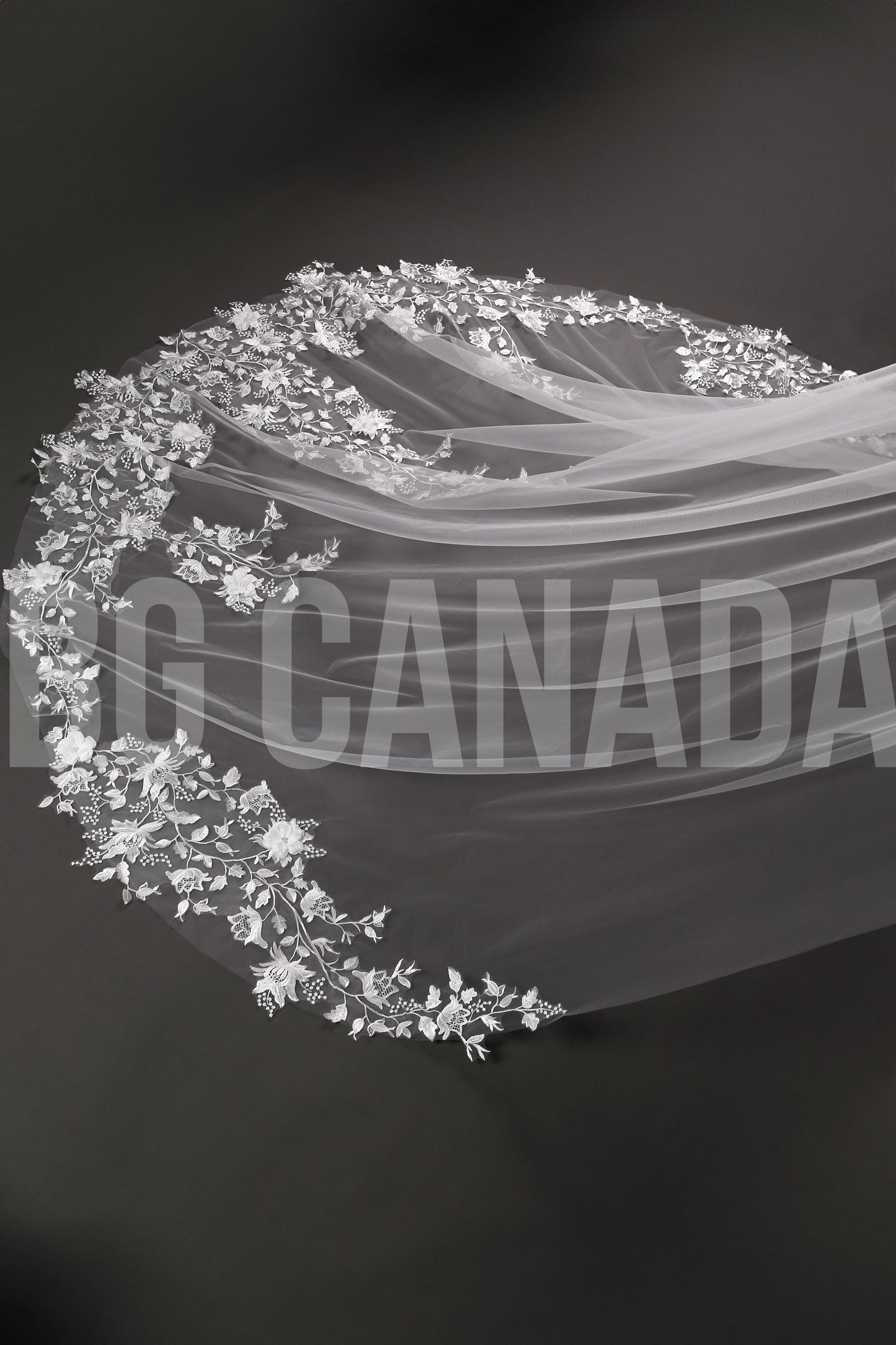 3d floral veil flower veil cathedral veil