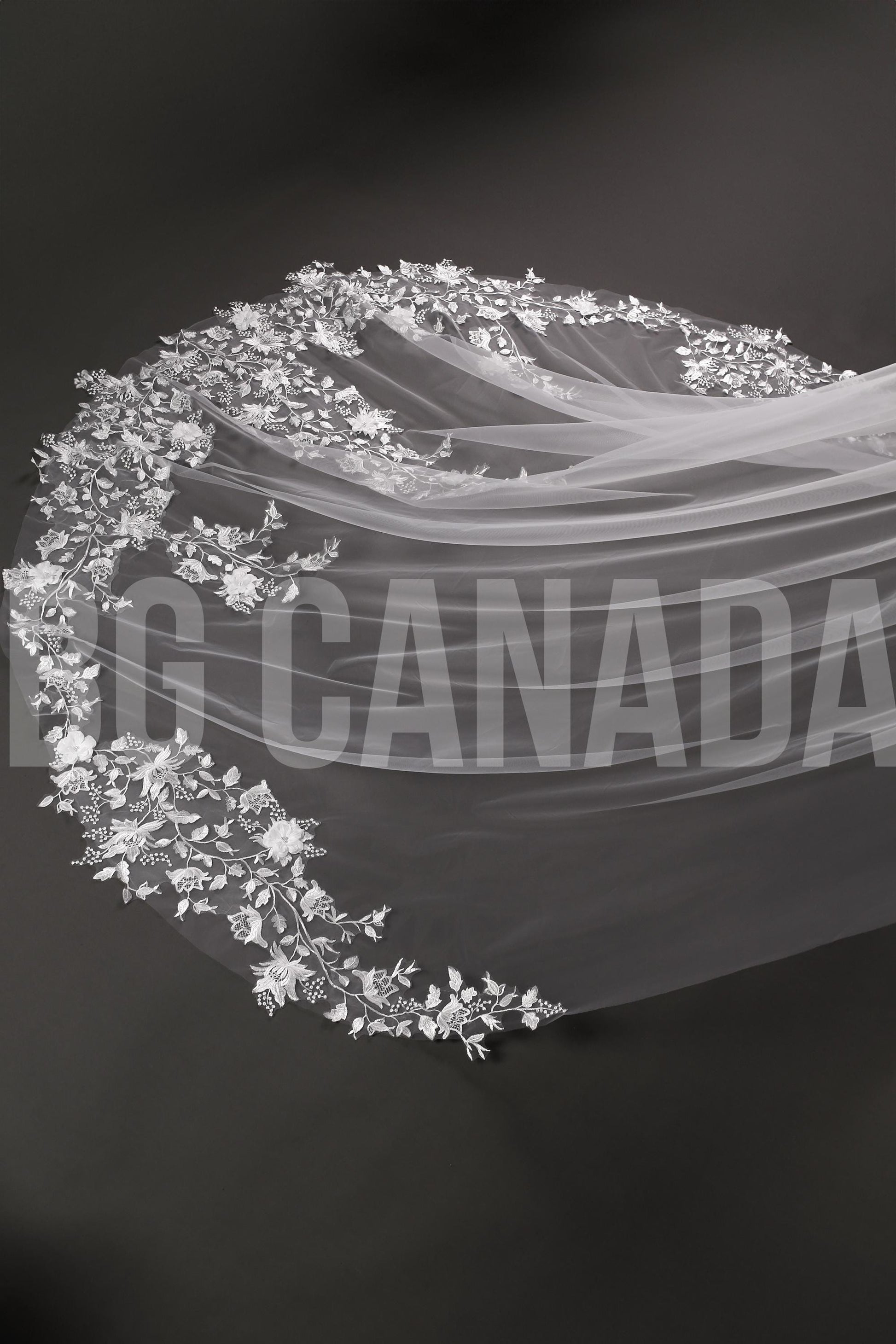 3d floral veil flower veil cathedral veil