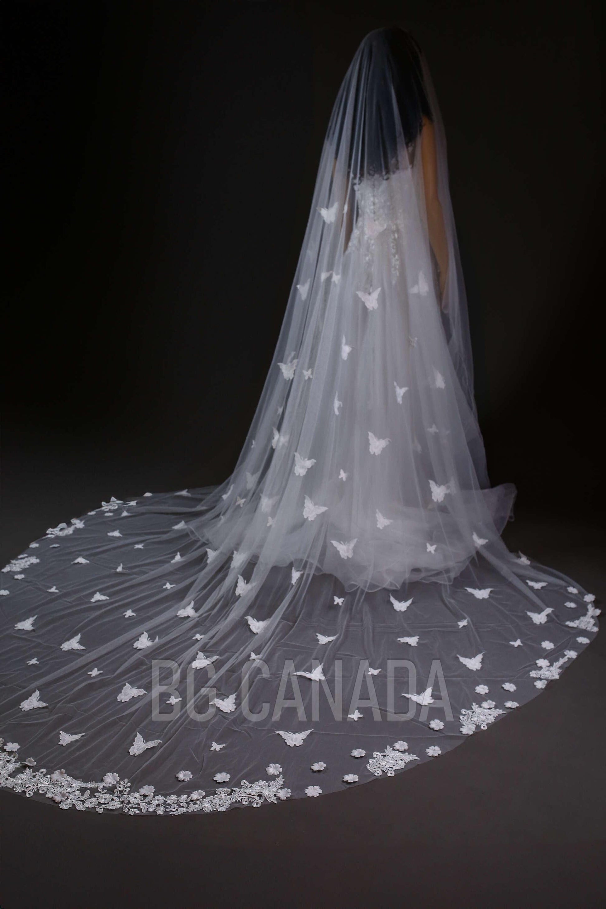 Butterfly veil 3d butterfly veil 2 tier veil with blusher