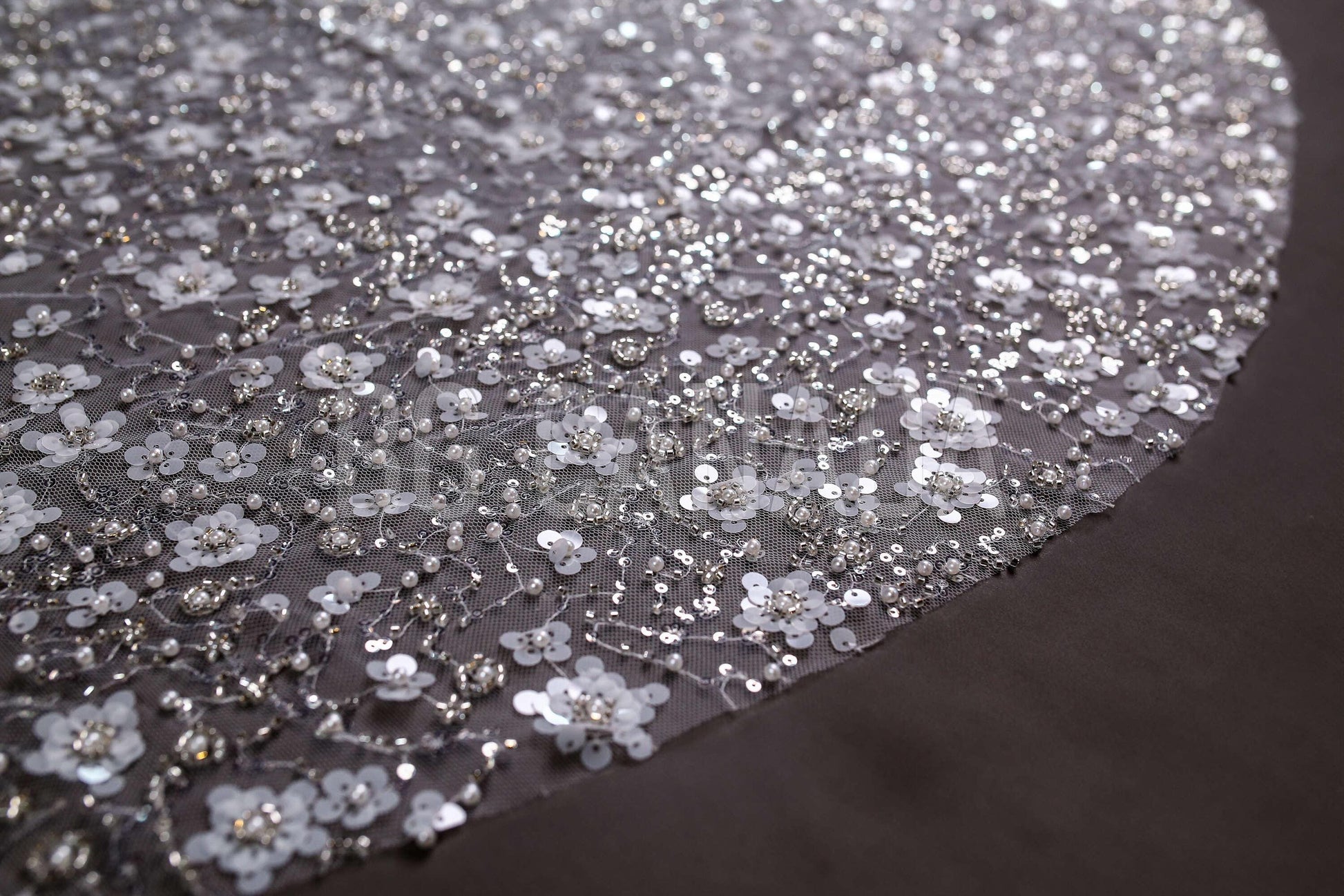 Celestine Radiance – Cathedral Bridal Veil with Sequin Floral Embroidery