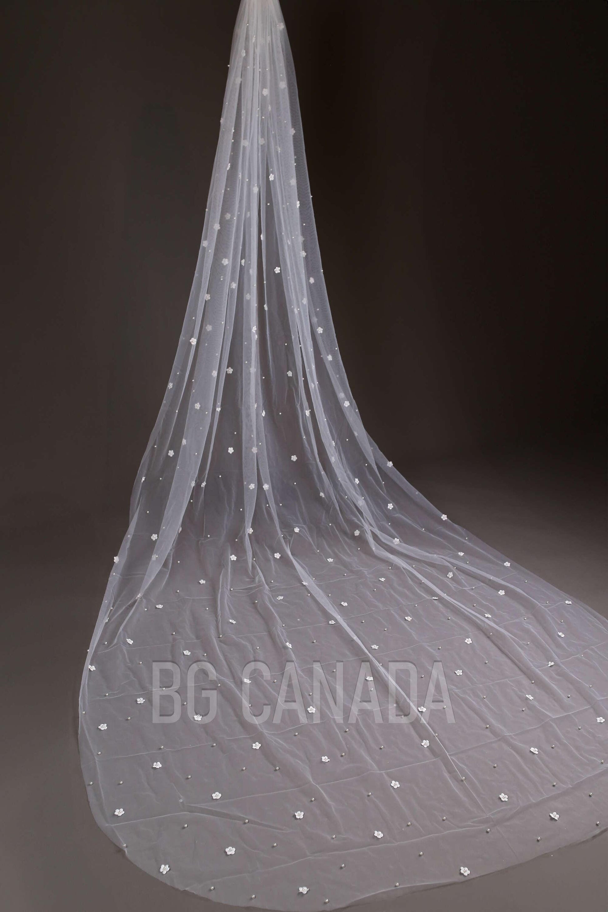 Pearl wedding veil with flower floral wedding veil pearl veil bridal pearl veil bridal veil